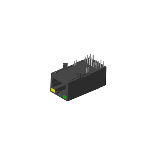 	RJ45 1X1 33mm 帶燈全塑十字腳